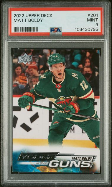2022-23 Upper Deck #201 Matt Boldy PSA 9 (Rookie)