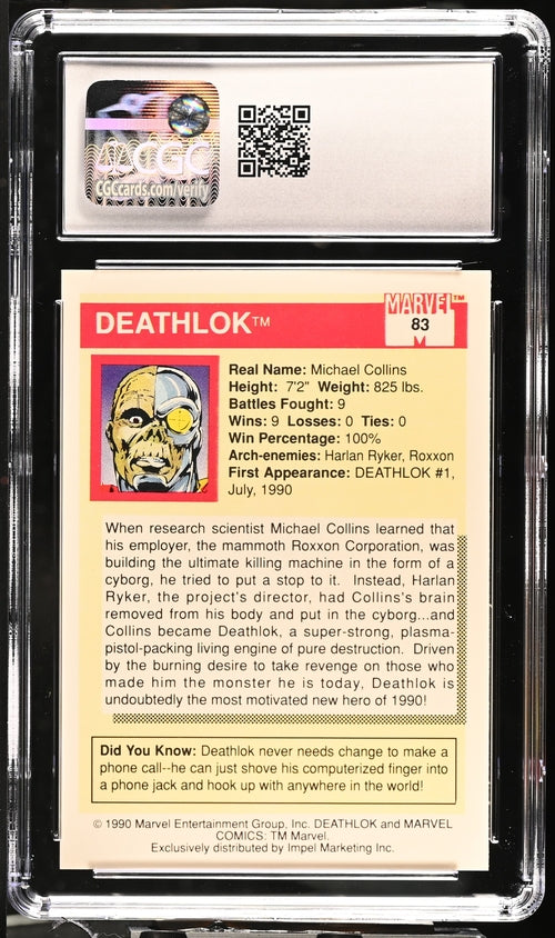 1990 Impel Marvel Universe Series 1 #83 Deathlok CGC 8.5