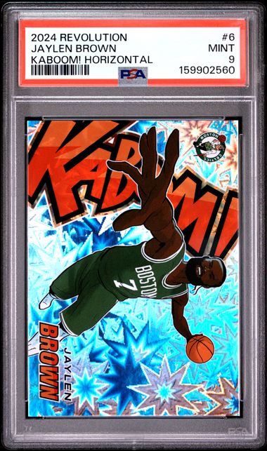 2024-25 Panini Revolution Kaboom! Horizontal #6 Jaylen Brown PSA 9