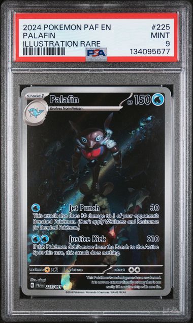 2024 Pokemon Paldean Fates #225 Palafin - Illustration Rare PSA 9