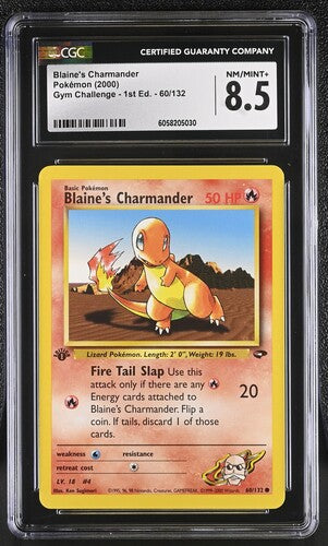 2000 Pokemon Gym Challenge 1st Edition #60 Blaine's Charmander CGC 8.5