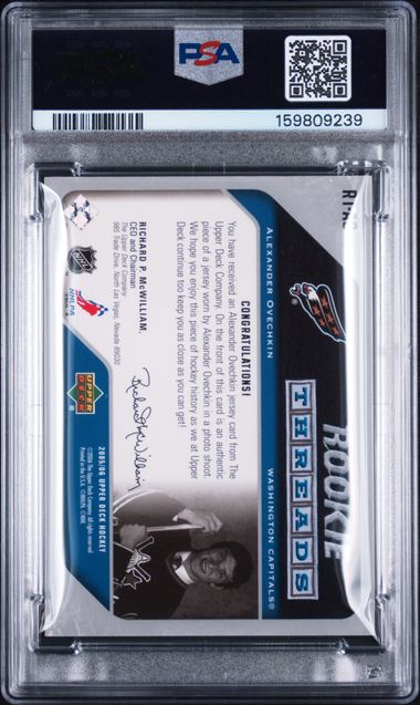 2005-06 Upper Deck Rookie Threads #RT-AO Alexander Ovechkin PSA 9 (Rookie)