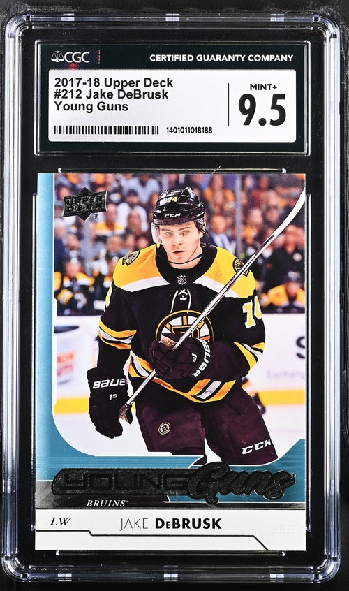 2017-18 Upper Deck #212 Jake DeBrusk CGC 9.5 (Rookie)