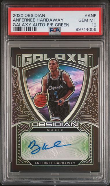 2020-21 Panini Obsidian Galaxy Electric Etch Green #ANF Anfernee Hardaway #15/15 PSA 10