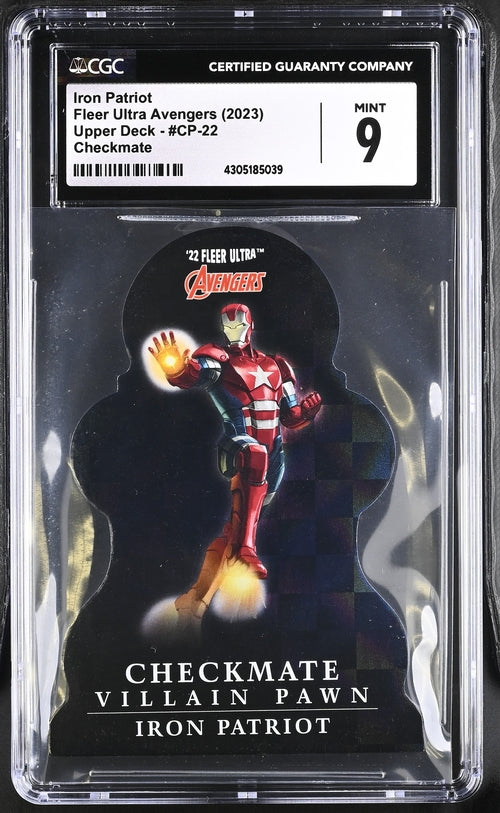2023 Fleer Ultra Avengers Checkmate #CP-22 Iron Patriot CGC 9