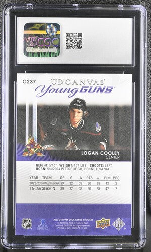 2023-24 Upper Deck Canvas #C237 Logan Cooley CGC 9 (Rookie)