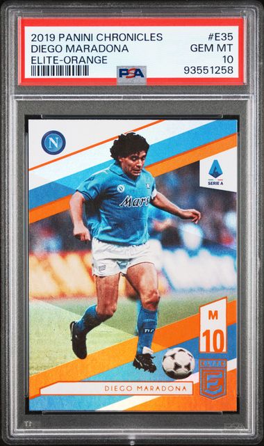 2019-20 Chronicles Elite Orange #E35 Diego Maradona PSA 10 | Eastridge Sports Cards
