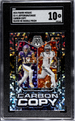 2024 Panini Mosaic Carbon Copy Silver No Huddle Prizm #CC-5 Justin Jefferson/Ja'Marr Chase SGC 10