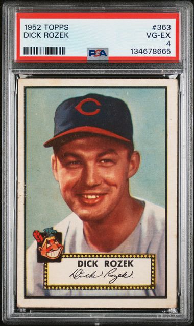 1952 Topps #363 Dick Rozek PSA 4