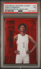 2022 Skybox Metal Universe Champions Precious Metal Gems Red #35 Amen Thompson #097/100 PSA 7 | Eastridge Sports Cards