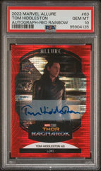 2022 Upper Deck Marvel Studios Allure Red Rainbow Autographs #63 Tom Hiddleston PSA 10 | Eastridge Sports Cards