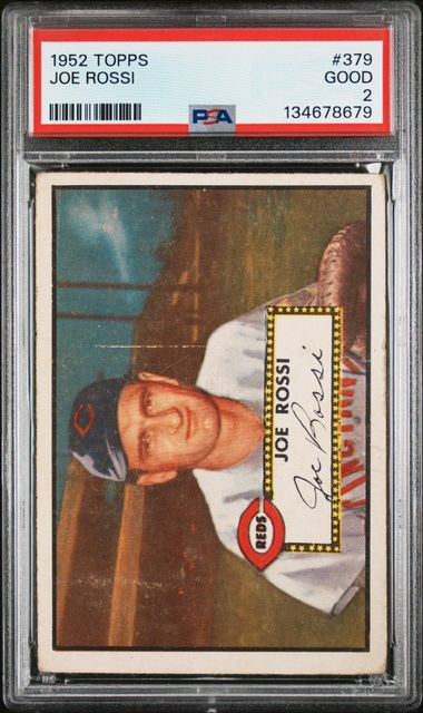 1952 Topps #379 Joe Rossi PSA 2
