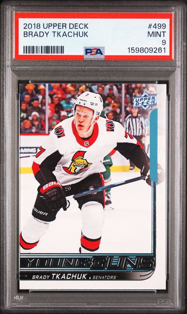 2018-19 Upper Deck #499 Brady Tkachuk PSA 9 (Rookie)