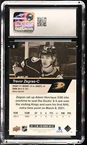 2021-22 Upper Deck Star Rookies #2 Trevor Zegras CGC 10