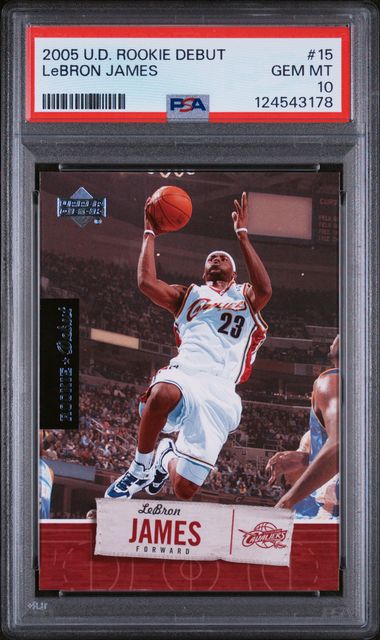 2005-06 UD Rookie Debut #15 LeBron James PSA 10