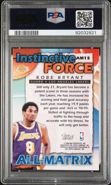 1999-00 Topps All-Matrix #AM15 Kobe Bryant PSA 7