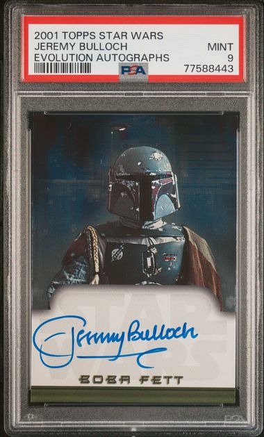 2001 Topps Star Wars Evolution Autographs Jeremy Bulloch PSA 9