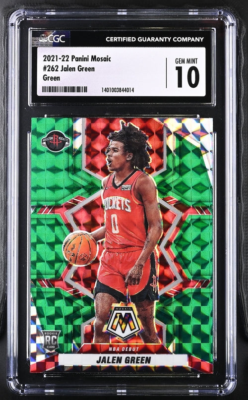 2021-22 Panini Mosaic Green #262 Jalen Green CGC 10 (Rookie)