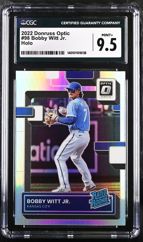 2022 Donruss Optic Holo #98 Bobby Witt Jr. CGC 9.5 (Rookie)