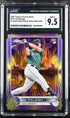 2022 Topps Chrome Sonic Purple/Yellow Sonic Pulse Refractor #149 Cal Raleigh #211/299 CGC 9.5 (Rookie)
