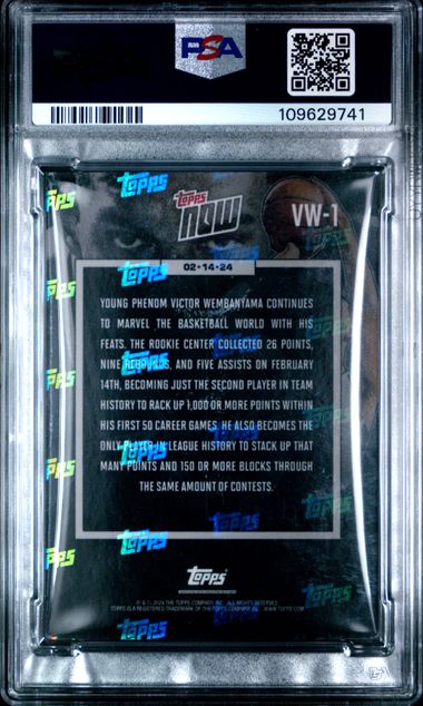 2023-24 Topps Now #VW1 Victor Wembanyama PSA 9 (Rookie)