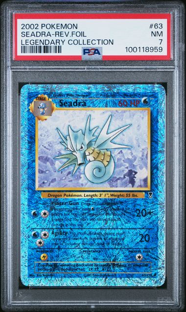 2002 Pokemon Legendary Collection #63 Seadra- Reverse Holo PSA 7