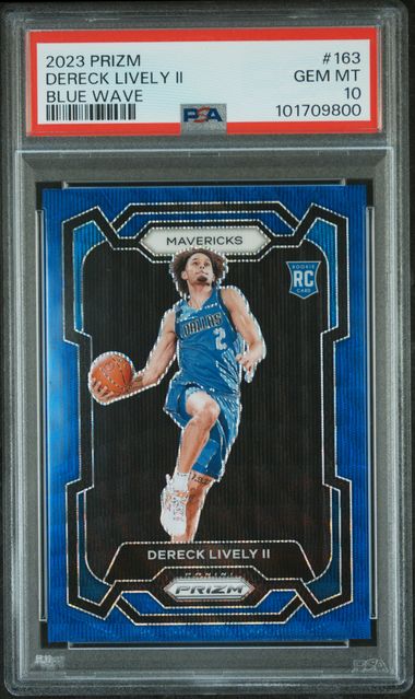 2023-24 Panini Prizm Blue Wave #163 Dereck Lively II PSA 10 (Rookie)