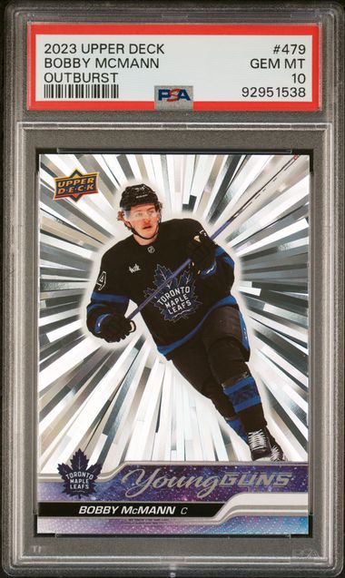 2023-24 Upper Deck Outburst #479 Bobby McMann PSA 10 (Rookie)
