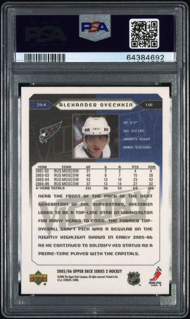 2005-06 Upper Deck Victory #264 Alexander Ovechkin PSA 9 (Rookie)