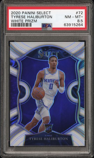 2020-21 Panini Select White Prizm #72 Tyrese Haliburton #043/149 PSA 8.5 (Rookie) | Eastridge Sports Cards