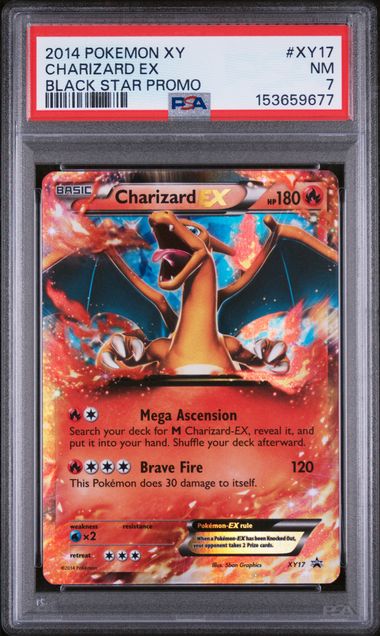 2014 Pokemon XY Black Star Promo #XY17 Charizard EX PSA 7