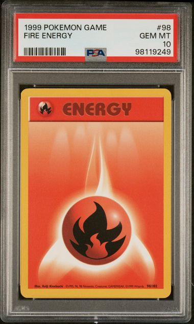 1999 Pokemon Base Set Unlimited #98 Fire Energy PSA 10