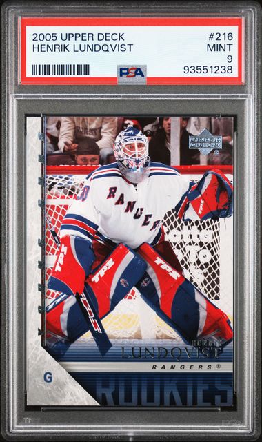 2005-06 Upper Deck #216 Henrik Lundqvist PSA 9 (Rookie) | Eastridge Sports Cards