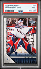 2005-06 Upper Deck #216 Henrik Lundqvist PSA 9 (Rookie) | Eastridge Sports Cards