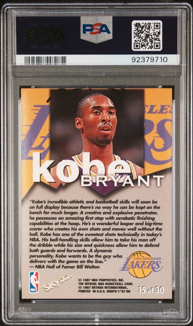 1997-98 Hoops Talkin' Hoops #15 Kobe Bryant PSA 8