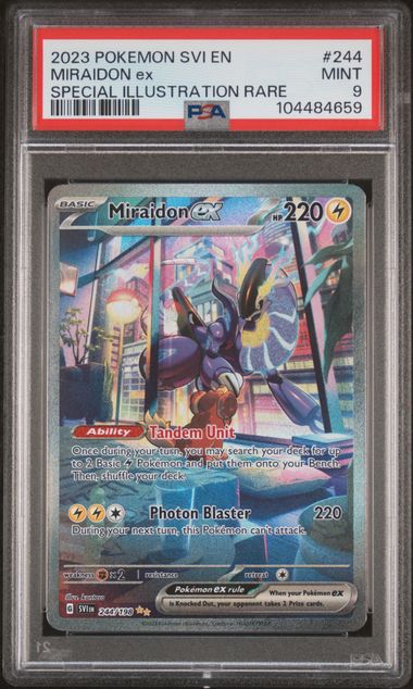 2023 Pokemon Scarlet & Violet #244 Miraidon ex- Special Illustration Rare PSA 9