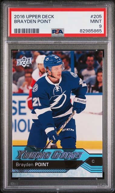 2016-17 Upper Deck #205 Brayden Point PSA 9 (Rookie)