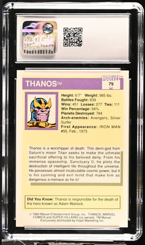 1990 Impel Marvel Universe Series 1 #79 Thanos CGC 6.5