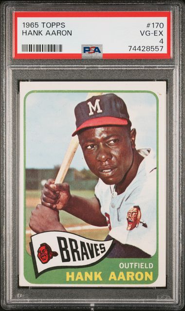 1965 Topps #170 Hank Aaron PSA 4