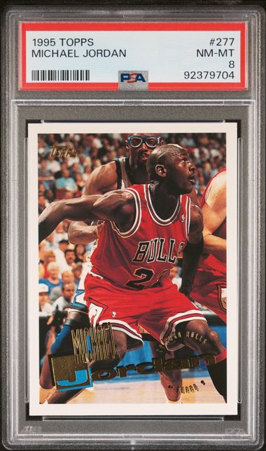 1995-96 Topps #277 Michael Jordan PSA 8