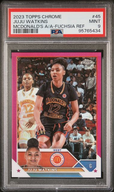 2023 Topps Chrome McDonald's All American Fuchsia Refractor #45 JuJu Watkins #116/150 PSA 9