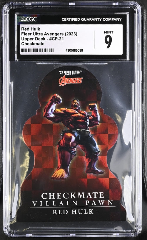 2023 Fleer Ultra Avengers Checkmate #CP-21 Red Hulk CGC 9