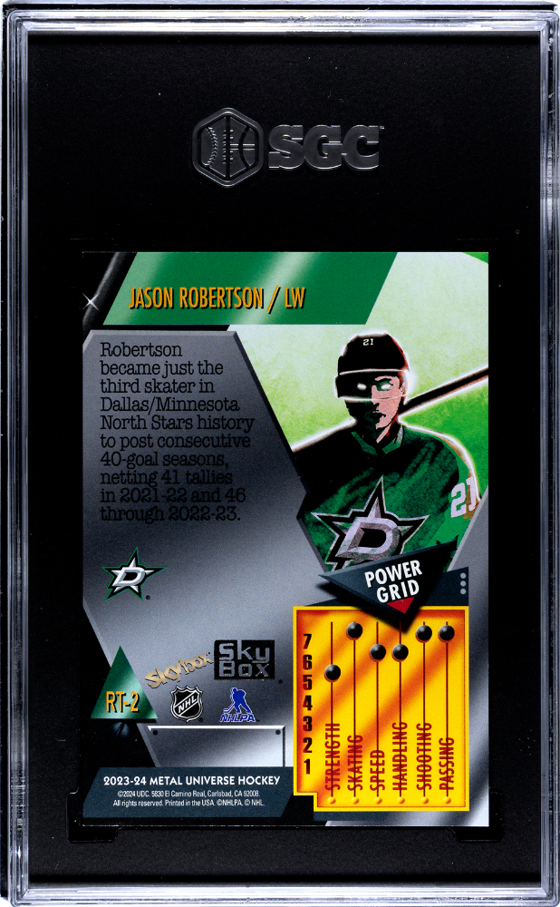 2023-24 Skybox Metal Universe 2013 Retro #RT-2 Jason Robertson SGC 9.5