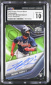 2023 Topps Chrome Black Autographs Green Refractor #CBA-MH Michael Harris II #69/99 CGC 10 (Auto 10) (Rookie)