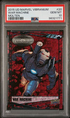 2015 Upper Deck Marvel Vibranium Molten #20 War Machine #114/299 PSA 10 | Eastridge Sports Cards