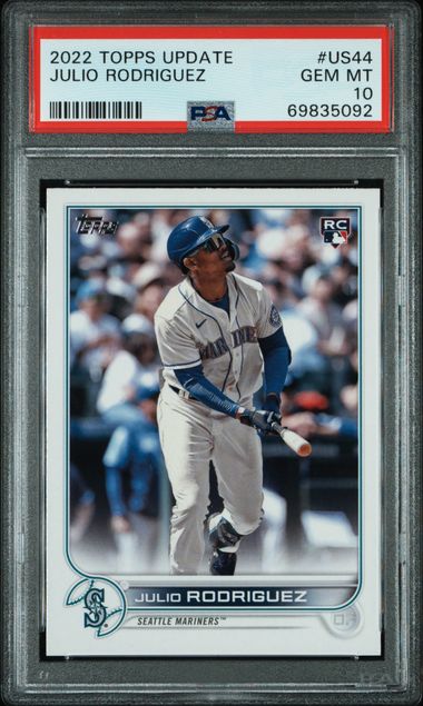 2022 Topps Update #US44 Julio Rodriguez PSA 10 (Rookie)