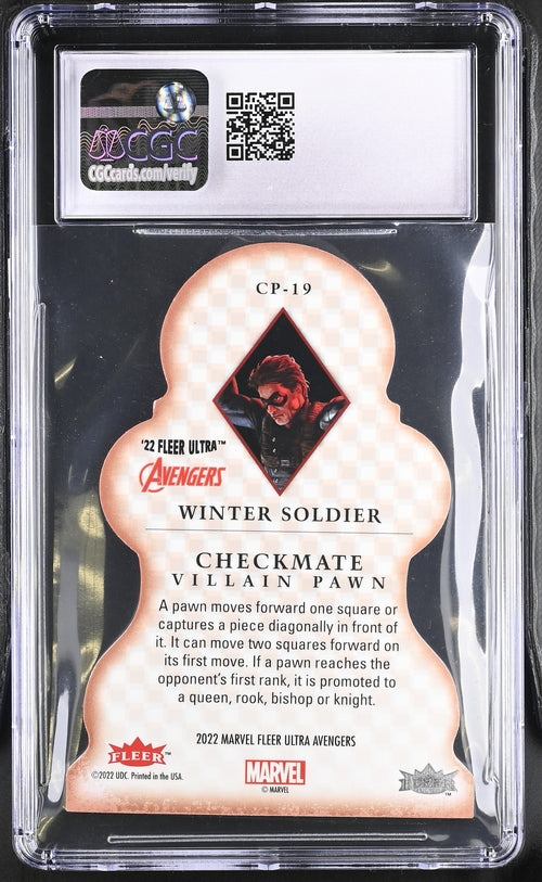 2023 Fleer Ultra Avengers Checkmate #CP-19 Winter Soldier CGC 10