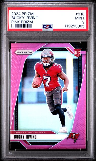 2024 Panini Prizm Pink Prizm #316 Bucky Irving PSA 9 (Rookie)