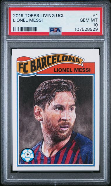 2019 Topps Living UCL #1 Lionel Messi PSA 10 | Eastridge Sports Cards