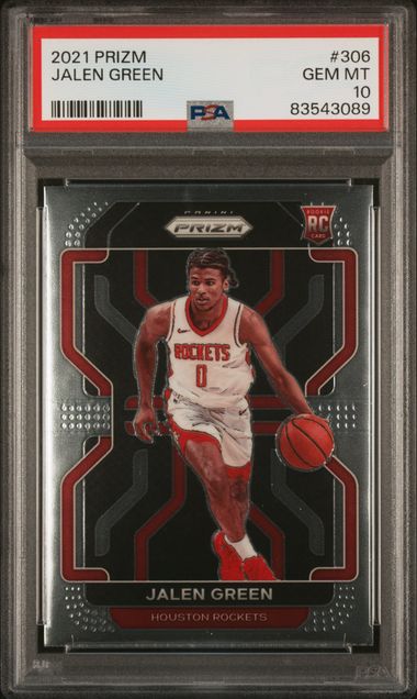 2021-22 Panini Prizm #306 Jalen Green PSA 10 (Rookie)